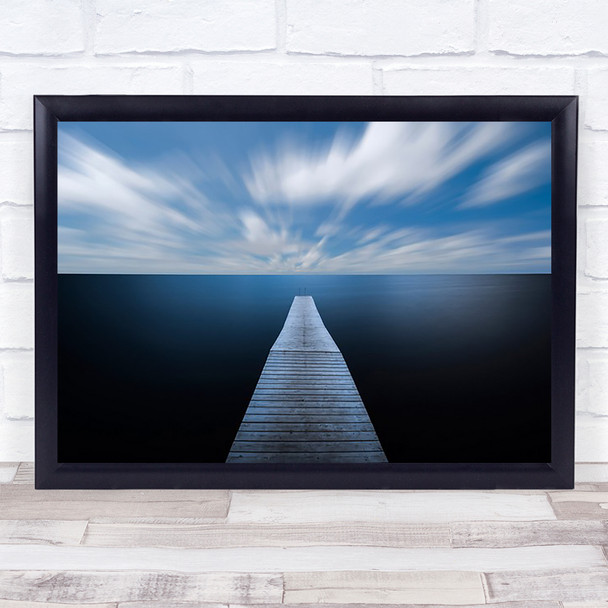 On The Edge Of World Seascape Simple Simplicity Water Sea Ocean Wall Art Print