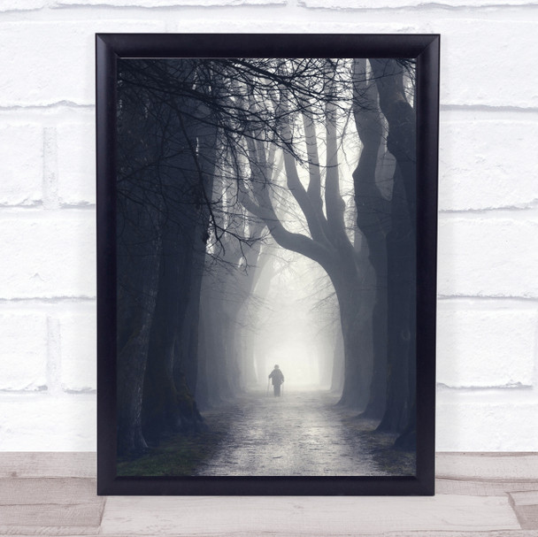 Recreation Man In Woods Alone Wall Art Print