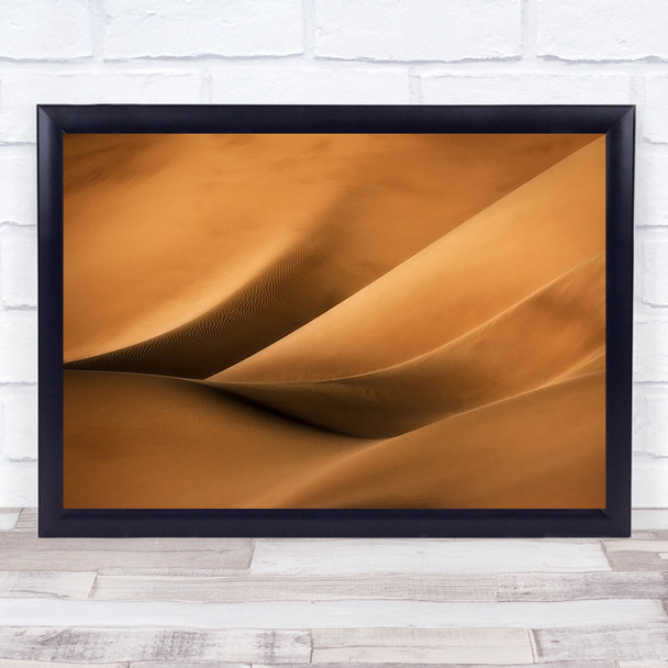 Sand Abstract Desert Dune Dunes Empty Wall Art Print