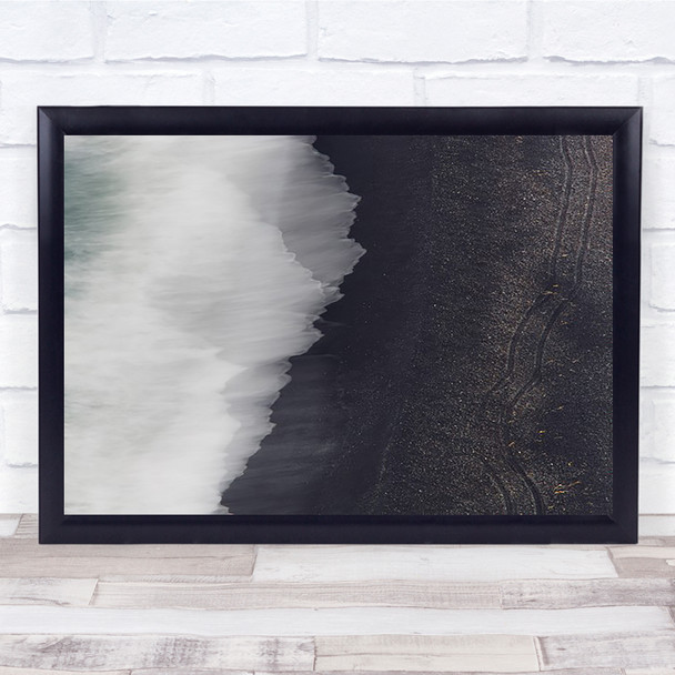 Signs Iceland Sea Sand Sign Fotocreare Damiano Serra Ocean Tracks Wall Art Print