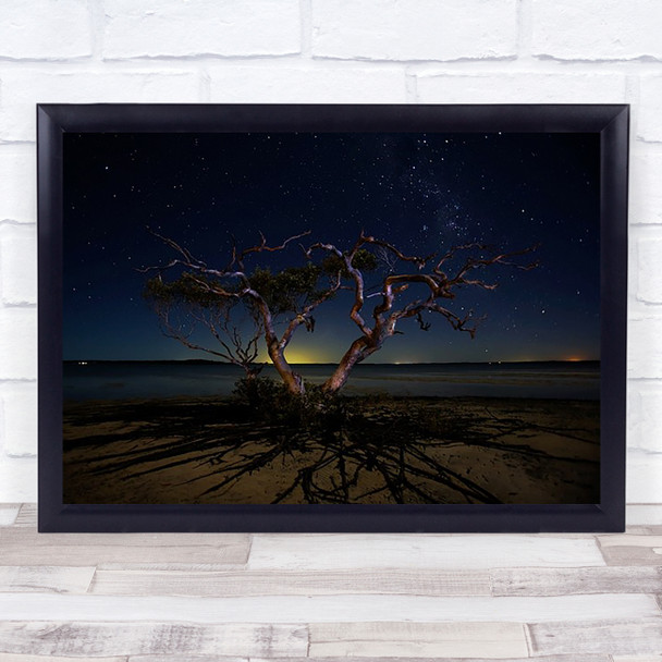 The Tree Night Mangrove Stars Shadow No words Australia Inskip Wall Art Print