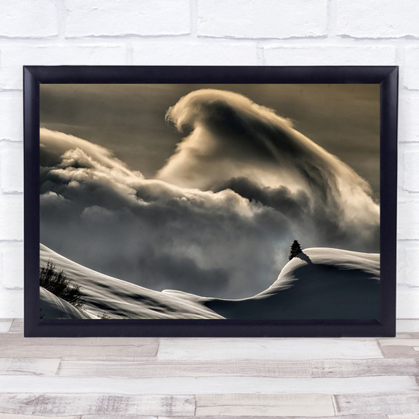 Wine Cloud Sky Clouds Heaven Drama Dramatic Winter Snow Wall Art Print