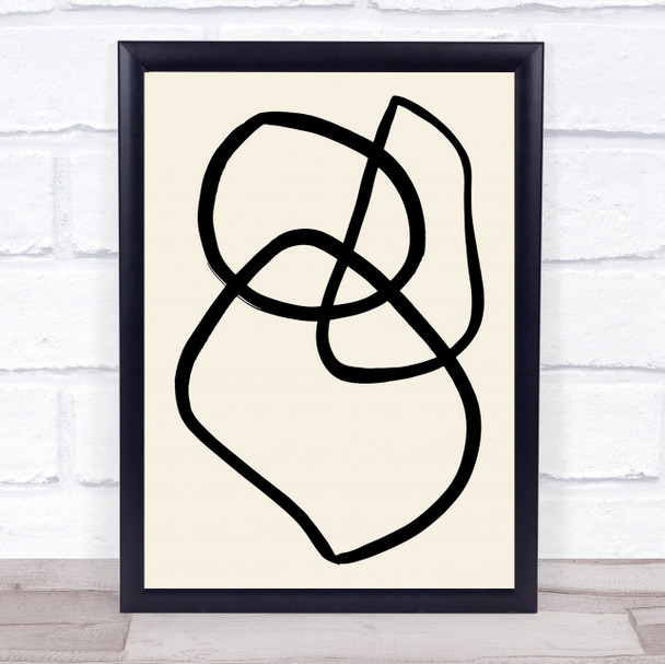 Black Lines 03 Graphic Illustration Simple Minimalism Wall Art Print