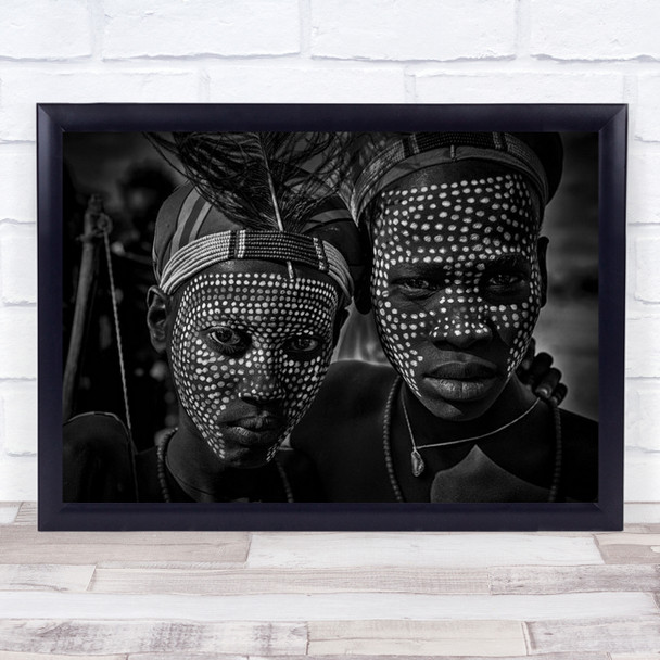 Dots Face Painting Painted Faces Wall Art Print