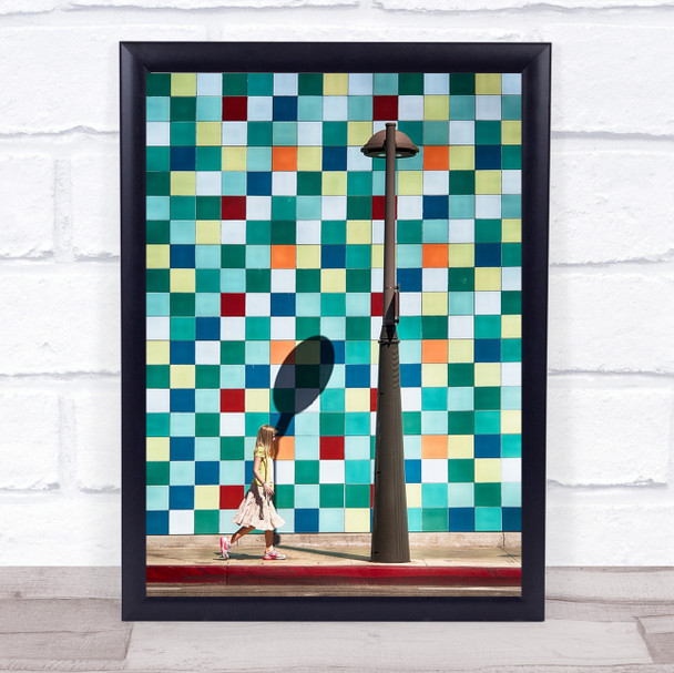 Dialogue bubble Street Tiles Walking Summer Sidewalk Wall Art Print