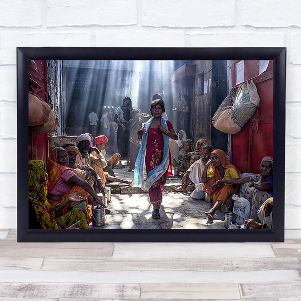 Emergence Light Rays Woman Dress Fashion Catwalk Walk Wall Art Print