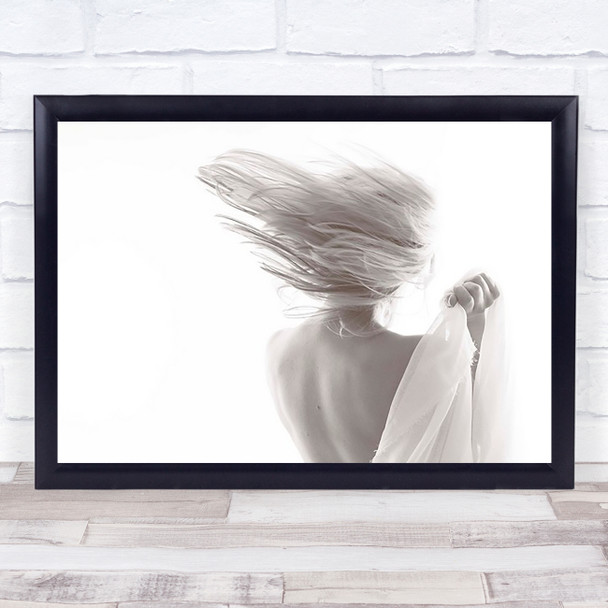 Flying mind Hair Blonde Flow Wind Blow Wall Art Print Flying mind Hair Blonde Flow Wind Blow Wall Art Print