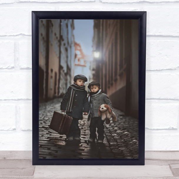 Les Misérables Boys Travel Suitcase Case Bag Dog Teddy Bear Cute Wall Art Print
