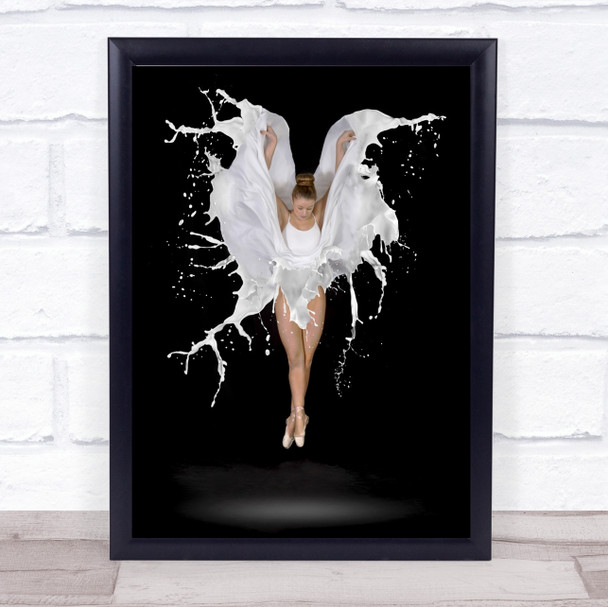 Liquidize Wings Paint Angel Dress Fashion Splash Splatter Wall Art Print