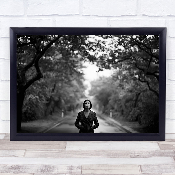 Maria Road Trees Woman Lane Way Parkway Jacket Wall Art Print
