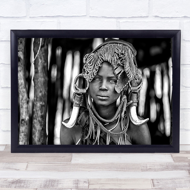 Mursi Person Woman Girl Indigenous Native Wall Art Print