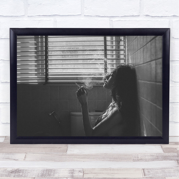 No63 Smoke Smoker Smoking Cigarette Bathroom Toilet Attitude Wall Art Print