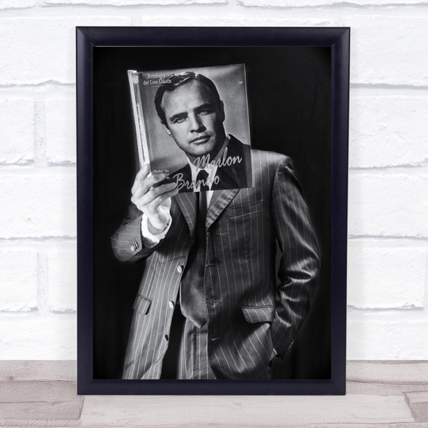 Reading Like A Cinema Star Marlon Brando Book Man Wall Art Print