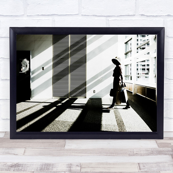 The Daydream Street Woman Female Shopping Shop Bags Hat Light Wall Art Print