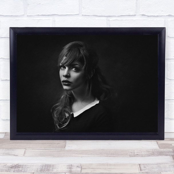Topaz Dark Woman Girl Eyes Wall Art Print