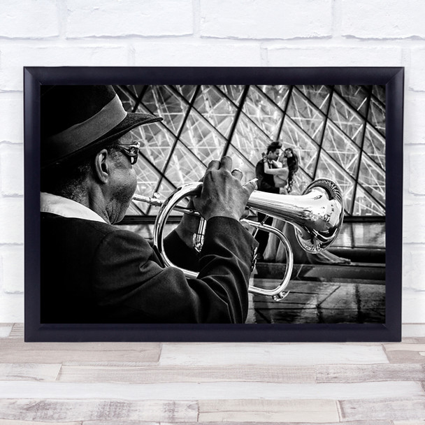 Trumpet Couple Paris Louvre Dancing Dance Dancer Lovers France Wall Art Print Trumpet Couple Paris Louvre Dancing Dance Dancer Lovers France Wall Art Print