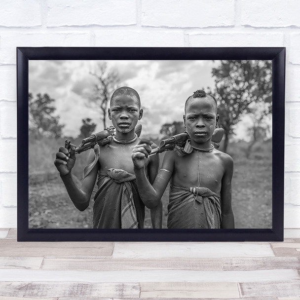 Young Wariors Africa Ethiopia Kids Guns Rifle Rifles Gun Weapon Wall Art Print Young Wariors Africa Ethiopia Kids Guns Rifle Rifles Gun Weapon Wall Art Print