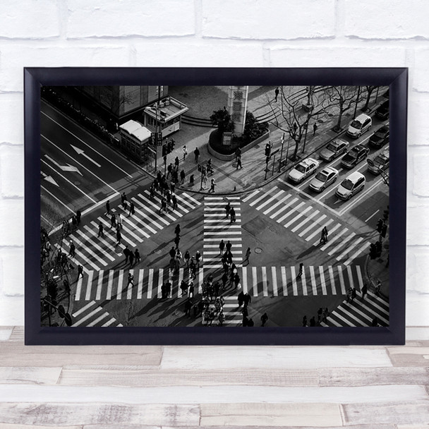 Intersection Treet Road Alternative Shanghai China Zebra Wall Art Print