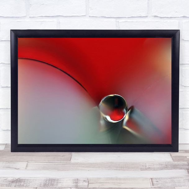 Between Abstract Red Pearl Drop Droplet Soft Wall Art Print
