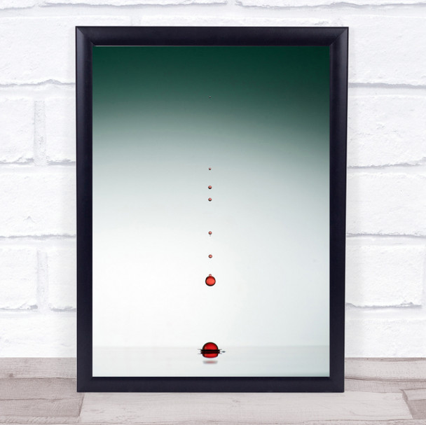 Evolution Of Waterdrops 1 Stillness Water Drops Waterdrop Droplet Red Art Print