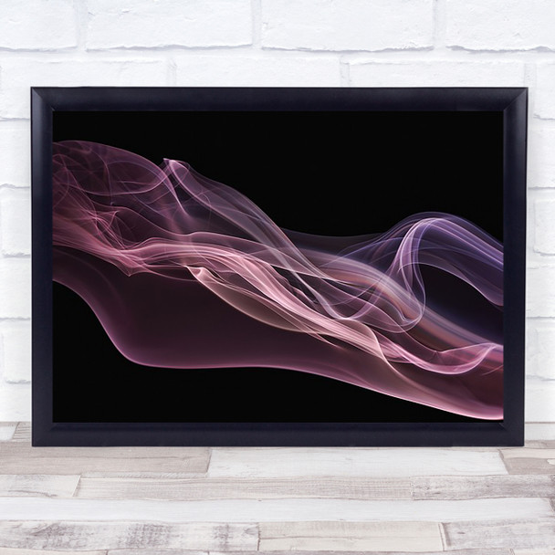 Floating Purple In Pink Smoke Flowing Steam Abstract Pastel Colour Art Print