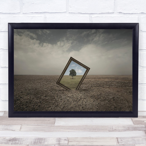 Future Of Nature Painting Frame Picture Tree Lonely Wall Art Print