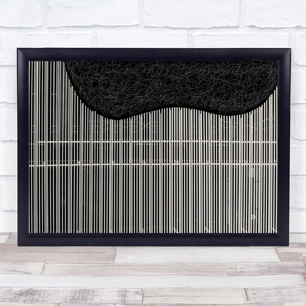 Pattern Abstract Steel Metal Bars Wall Art Print