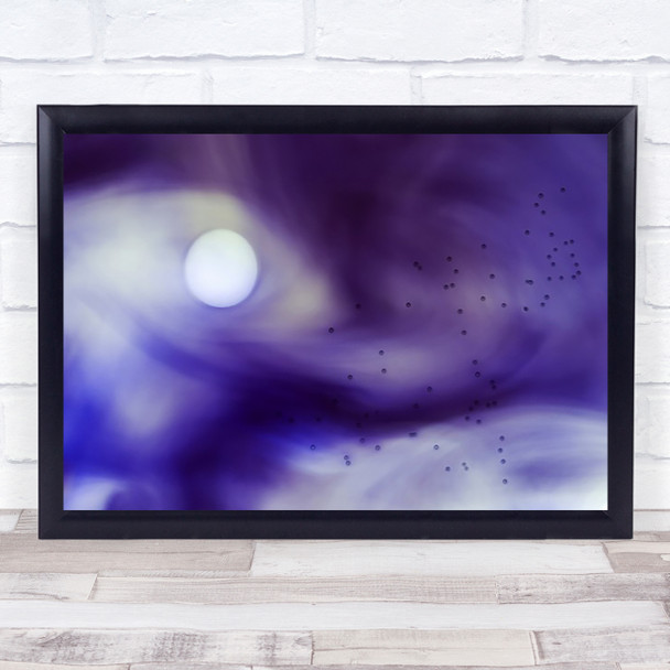 Purple Abstract Moon Bubble Space Astronomy Cosmos Universe Wall Art Print