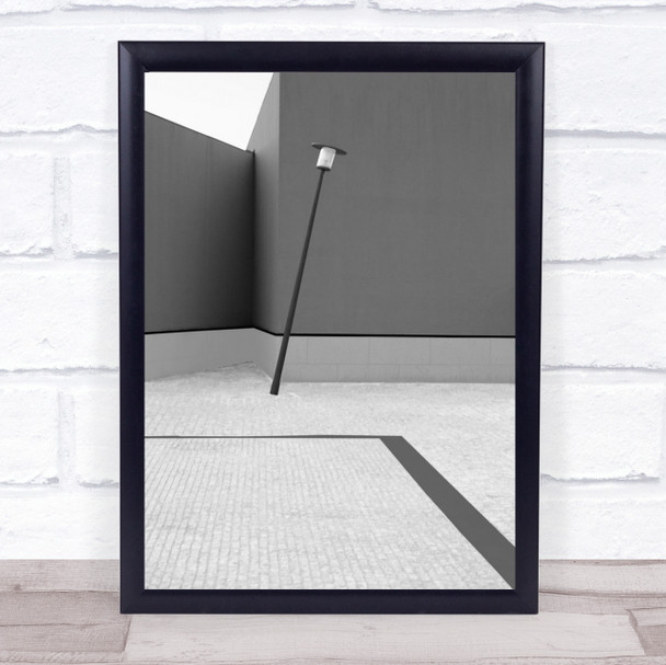 Unstable Balance Leaning Fall Falling Abstract Lamp Post Wall Art Print