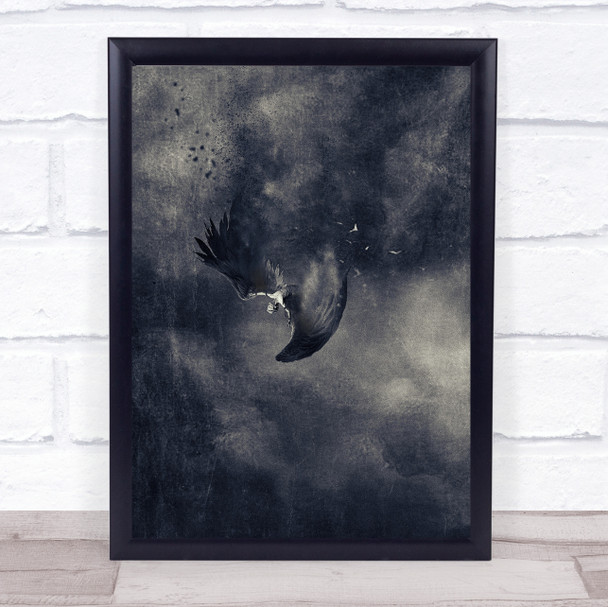 icarus Myths Legends Greek Grunge Falling Fall Fairy-tale Creative Art Print