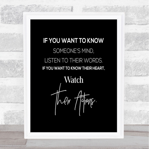 Someone's Mind Quote Print Black & White