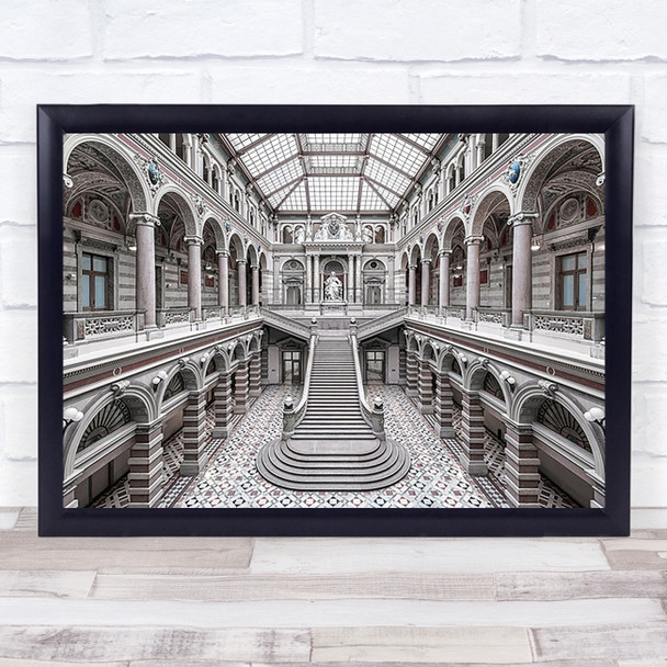 Architecture Palace Justice Interior Justizpalast Old Vintage Wall Art Print