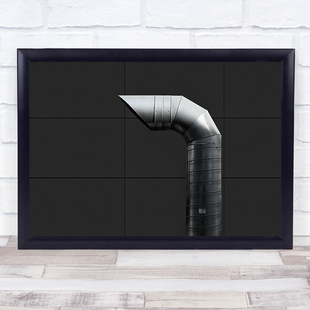 Blow Out Pipe Tube Metal Steel Shapes Grid Lines Bend Wall Art Print Blow Out Pipe Tube Metal Steel Shapes Grid Lines Bend Wall Art Print