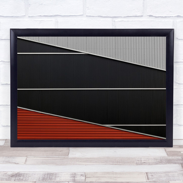 Building Ede Netherlands Red Graphic Geometry Shapes Abstract Wall Art Print