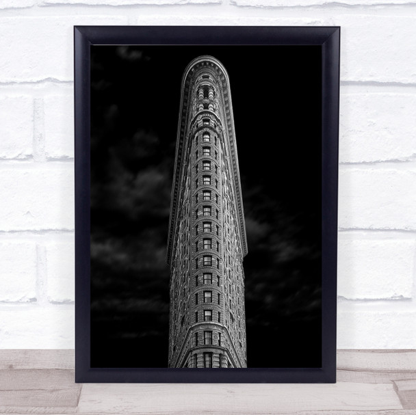 Flatiron Architecture Dark Building Tower Flat Travel Wall Art Print