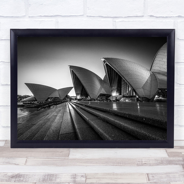 In Silhouette Sydney Australia Opera House Concert Hall Wall Art Print