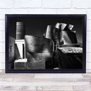 Last Man Tree Architecture Man Design Shadow Bilbao Spain Wall Art Print