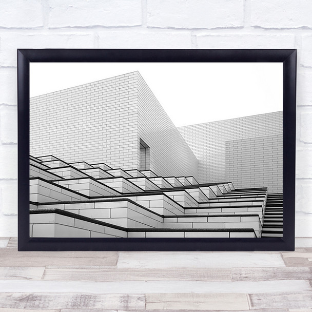 Lego House Abstract Architecture Building Staircase Stairs Bright Wall Art Print