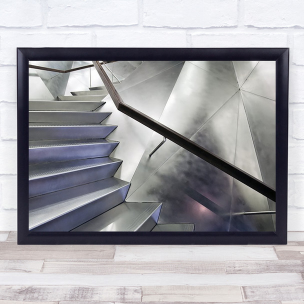 No Right Angle Madrid Caixa Forum Staircase Stairway Steps Rail Art Print