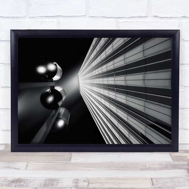 Perspective Tall High Tower Facade Skyscraper Picasso Stripes Art Print