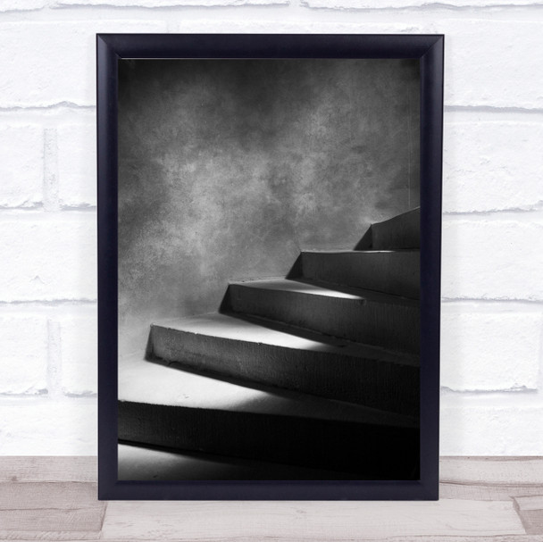 Steps Of Light Darkness Castle France Shadow Abstract Wall Art Print