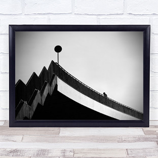 Szczecin Poland Street Shapes Silhouette Abstract Wall Art Print