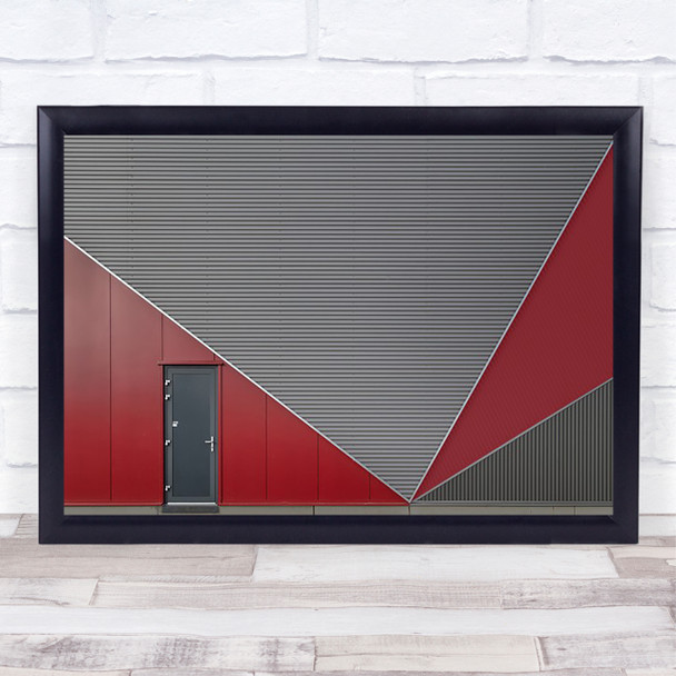 The Black Door Ede Red Graphic Geometry Shapes Facade Triangle Wall Art Print The Black Door Ede Red Graphic Geometry Shapes Facade Triangle Wall Art Print