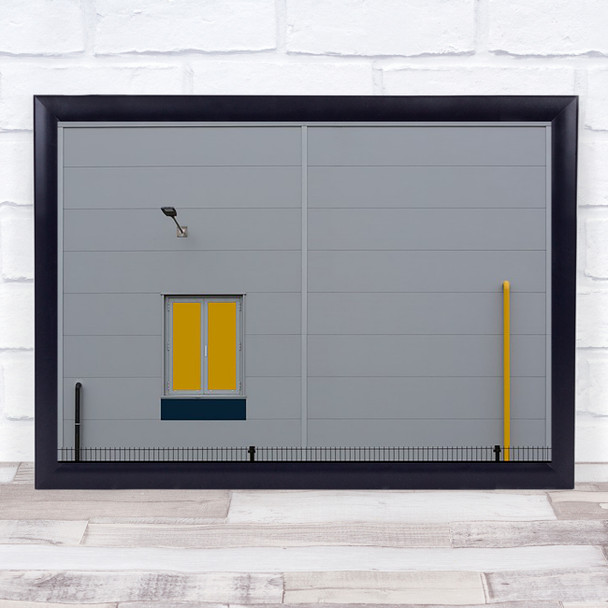 Yellow Window Facade Architecture Graphic Industry Wall Art Print