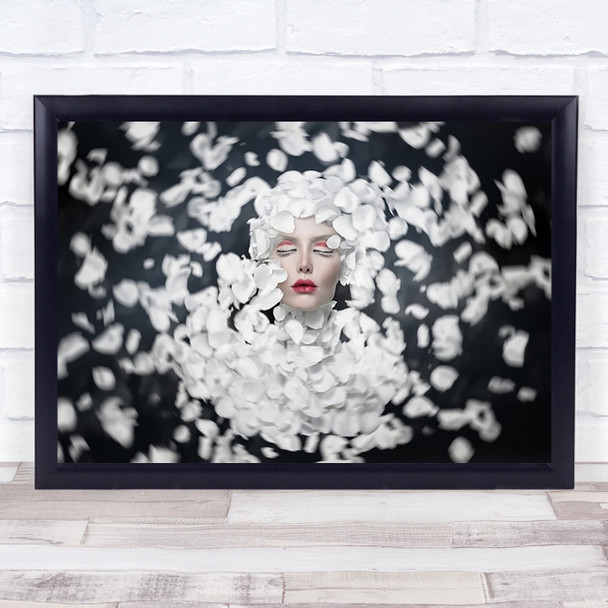 Closed Eyes Petals Flower Flowers Motion Wall Art Print Closed Eyes Petals Flower Flowers Motion Wall Art Print