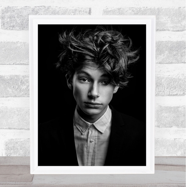 Sebastian Male Model Boy Hair Face Wall Art Print