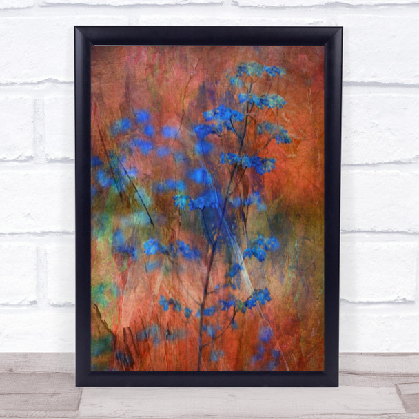 Colours Dance on Flowers Soft Painterly Flower l Texture Wall Art Print