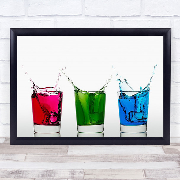 Rgb Splash Drinks Shots Wall Art Print