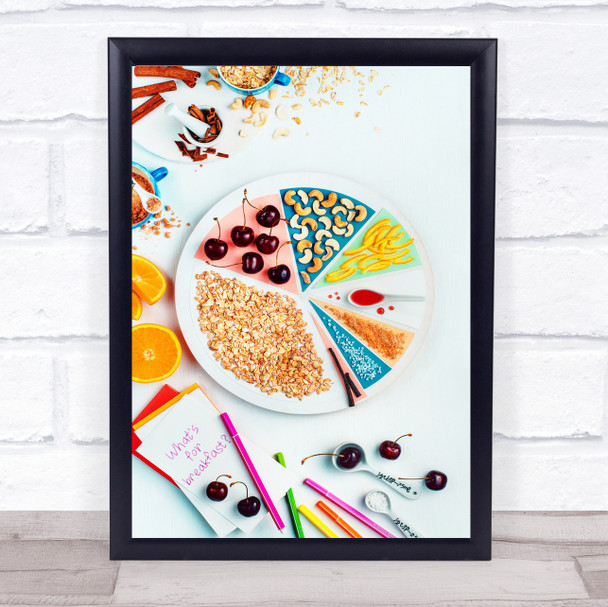 What's For Breakfast Cherry Fruit Pie Chart Wall Art Print