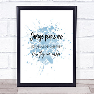 Can Survive Inspirational Quote Print Blue Watercolour Poster